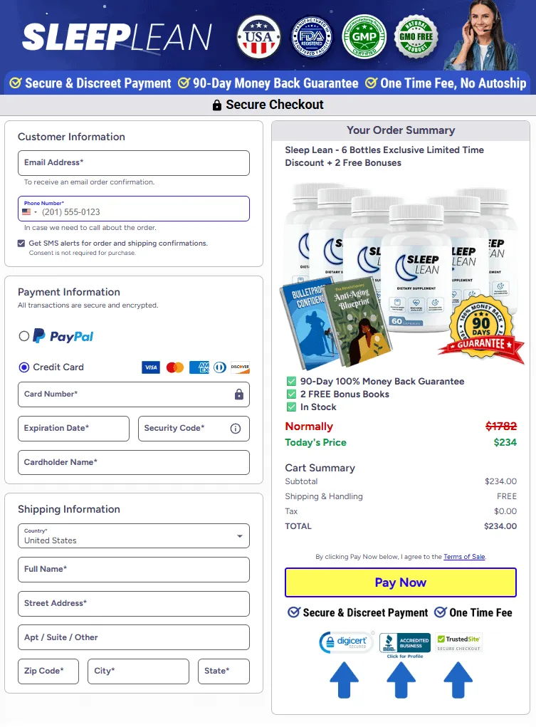 Sleep Lean Secure Checkout